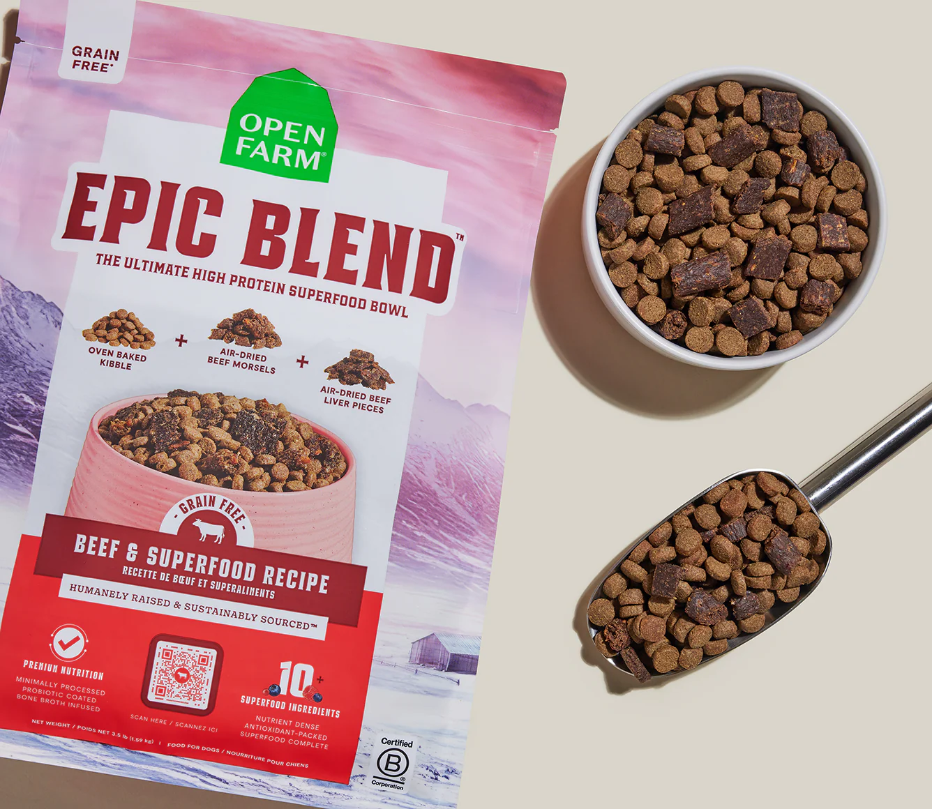 Epic Blend Beef & Superfood Grain-Free Dog Kibble - Image 3