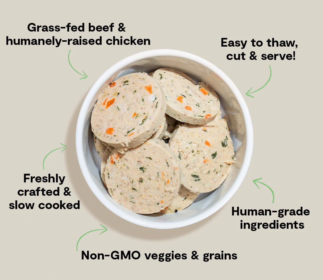 Goodbowl Chicken & Grass-Fed Beef Freshly Crafted Roll for Dogs - Image 5